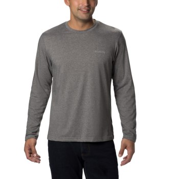 Columbia Thistletown Park Crew Neck Long Sleeve, Sudaderas Grises Para Hombre | 025691-OIH